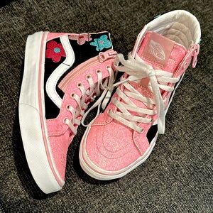 Vans Kids Sk8-Hi Reissue Side Zip Glitter Shoe